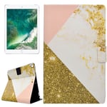 Fodral för iPad Pro 10.5-tum - Marmor glitter rosa, vit & guld