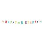 amscan 9906883 – Confetti Party Happy 80th Birthday Lettre Bannière – 1,8 m
