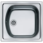 Franke Kitchen Sink with Single Bowl Made of Stainless Steel Linen Eurostar ETL 610i 101.0067.345, Grey