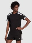 adidas Womens Squad 21 T-Shirt - Black, Black, Size S, Women