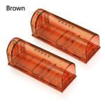 2pcs Vermin Rodent Cage Humane Mouse Trap Mice Catcher Brown