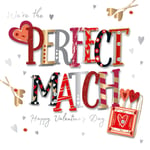 The Perfect Match Valentine's Day Greeting Card Handmade By Talking Pictures