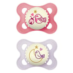 MAM Night Soother 2-6 Months X2 - Pink