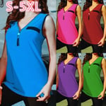 Sexy Women Tank Tops Solid Color Blouse Purple L