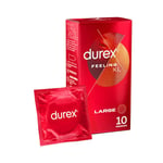 Durex Préservatifs Feeling XL - 10 Préservatifs Fins et Larges 10 pc(s) préservatif(s)