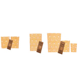 BEEBAGZ Matposer av bivokspapir, Oransje 6pk (1xS, 3xM, 2xL)