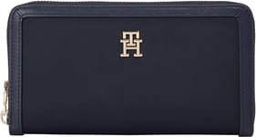 Tommy Hilfiger Portefeuille Femme Essential Large avec Portemonnaie, Bleu (Space Blue), Taille Unique