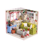 Christmas Diy Dollhouse Led Lights Kids Doll House Miniature With Mucic Machine Mandrel