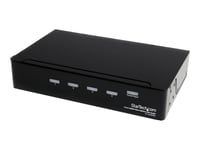 StarTech.com Répartiteur vidéo et amplificateur de signal HDMI haute vitesse à 4 ports avec audio - Répartiteur video - 4 x HDMI + 4 x audio - de bureau - pour P/N: SVA12M2NEUA, SVA12M5NA
