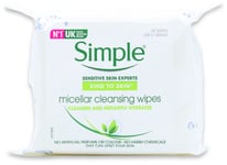 Simple Kind To Skin Micellar Cleansing Wipes 25 Pack