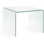 KAVE HOME Kave Home - Table d'appoint Burano transparent carrée 60 x cm en verre trempé Transparent