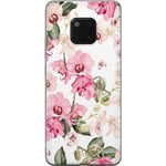 Huawei Mate 20 Pro Gennemsigtigt Telefoncover Rosa blommor