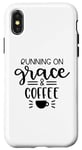 Coque pour iPhone X/XS Running On Grace And Coffee Christian