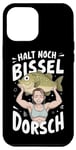 Coque pour iPhone 15 Pro Max Lustige Sportliche Frau mit Halt Noch Bissel Dorsch
