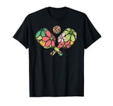 Floral Pickleball Paddles for Women, Retro Pickleball Coach T-Shirt