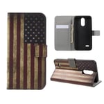 LG K4 2017 patterned leather flip case - Vintage US Flag