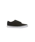 Vans Childrens Unisex Low Top Lace-Up Black Canvas Kids Plimsolls 14CFB3 - Size UK 12 Kids