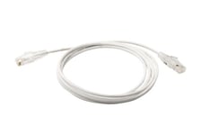 Netværkskabel Slim UTP Kat. 6a, 1 meter, Hvid