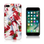Apple Iphone 7 Plus / 8 Silikonskal M. Motiv - Jordgubbsglass