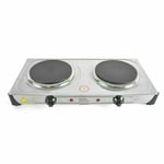 2000W Portable Electric Double Hot Plate Table Top Cooker Hob Stove Cooking New