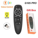G10S pro backlit G10 G10S Pro voix télécommande 2.4G sans fil Air souris Gyroscope IR apprentissage pour Android tv box HK1 H96 Max X96 mini