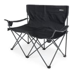 Regatta Isla Double Camping Chair With Storage Bag Black Seal Grey, Size: Single