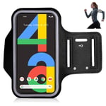 iPro Accessories Google Pixel 5a 5g /4a 5g Case, Google Pixel 5a 5g /4a 5g Armband Case, [Armband] Sports, Running, Jogging, Walking, Hiking, Workout and Exercise Armband Case Cover (BLACK)