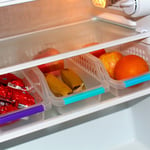 3 Pcs/lot Plastic Kitchen Refrigerator Storage Baskets Fridge Freezer Shelf UK