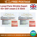 2 X 50ml L'Oreal Paris Wrinkle Expert 45+ Retino Peptides Day Cream