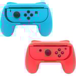 Grepp kompatibel med Nintendo Switch för Joy-Con Switch OLED-modell, slitstarkt handtagskit Gamepad-ersättning (röd, blå)