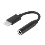 C-Type To 3.5mm Adapter Type-C To 3.5mm Earphone Cable Adapter Usb 3.1 Type C Usb-C Male To 3.5 Aux Audio Female Jack For Mobile Phones Earphones - Black