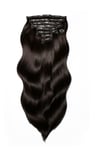 Foxy Locks Brown Black Superior 22" Seamless Clip In Human Hair Extensions 230g