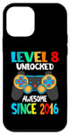 iPhone 12 mini Level 8 Unlocked Awesome Since 2016-8th Birthday Gamer Case