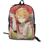 Kimi-Shop The Promised Neverland Anime Cartoon Cosplay Canvas Shoulder Bag Backpack Cute Lightweight Travel Daypacks School Backpack Laptop Backpack
