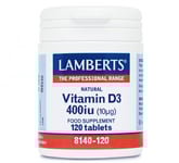 Lamberts D-vitamin - 120 tabletter 400 iu