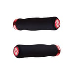 Sram MTB Locking Grips Contour Foam with Single Red Clamp and End Plugs 129 mm - Black