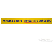 Dekal Retro, Gubbar i Hatt Borde Inte Köra Bil