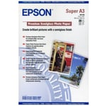 Epson Premium Semigloss fotopapper, A3+, 20 ark