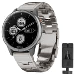 Armbånd titan Garmin Fenix 5S/5S Plus - Sølv