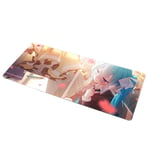 1STSPT Gaming Mouse Pad Anti-slip Comfort Waterproof Keyboard Mat with Non-Slip Base Non-Slip Rubber Base,Improves Speed and Precision,for Games, Office Working Hatsune Miku-1