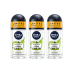 Nivea Men Citrus Smash Roll-On Deodorant Antiperspirant Bergamot Mint 50ml