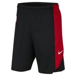 The Chicago Bulls Nike Men's NBA Shorts are made from lightweight mesh for breathability and feature authentic team colours side vents to match the on-court, training look of your favourite team. - Black
