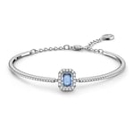 Swarovski Bracelet-jonc Millenia femme, pierre taille octogonale, cristaux blancs et métal rhodié, bleu