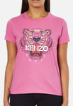 Kenzo T-Shirt Femme Rose Logo Tigre