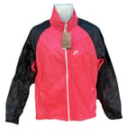NIKE Sportswear NSW MENS Super Lightweight Active Packable Jacket Pink Black M