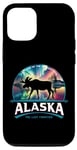 Coque pour iPhone 14 Pro Alaska Terre du soleil de minuit Aurora Borealis Orignal