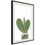 Plakat - Ear Cactus - 40 x 60 cm - Sort ramme med passepartout