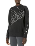 adidas womens Essentials Brand Love Sweatshirt Black/White Medium