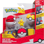 Pokémon - Clip 'N' Go - Ensemble De Poké Balls Ceinture - Pikachu