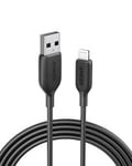 Anker PowerLine III Lightning Cable iPhone Charger Cord MFi Certified for iPhone X, Xs, Xr, Xs Max, 8, 8 Plus, 7, 7 Plus, 6, 6 Plus and More, Ultra Durable (1.8m, Black)